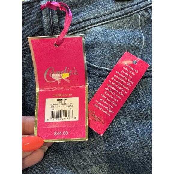 Candie's Jeans Women's 0 Blue Dark Wash Low Rise Jeans NWT - Picture 4 of 5